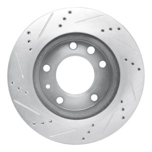 Dodge Sprinter 3500 Brake Rotor (1) - Front Right - R1 Concepts - Drilled & Slotted - Silver - `02-`06